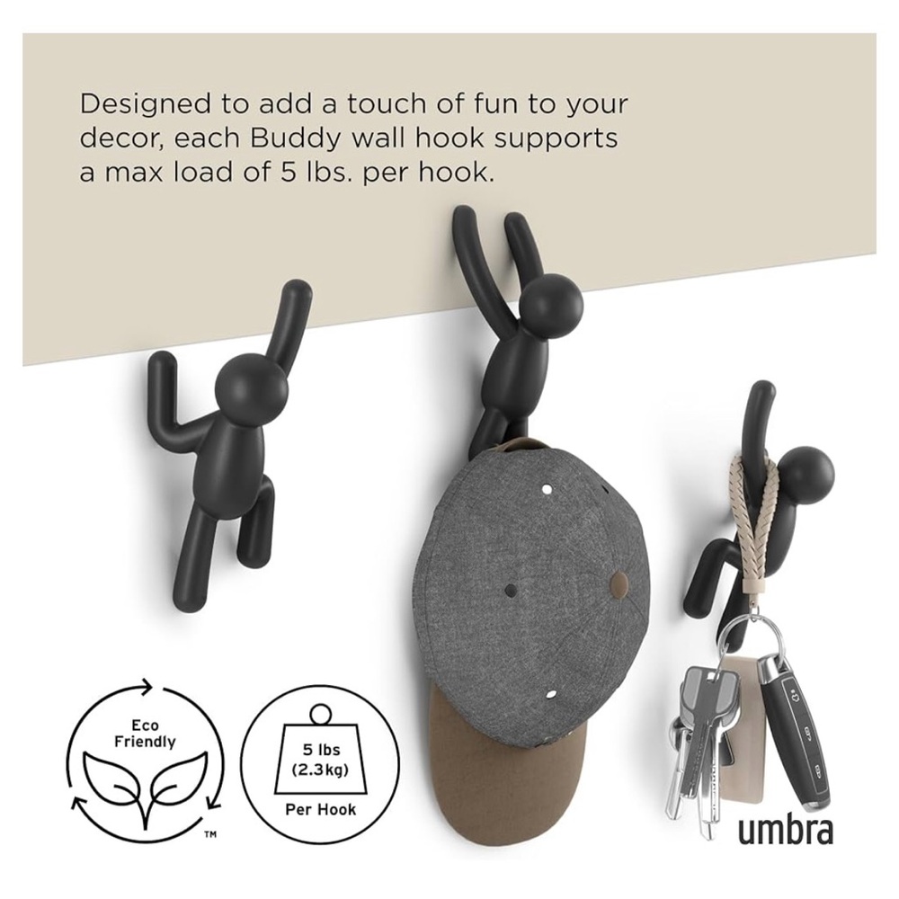 Umbra Black Wall Climber Hooks
